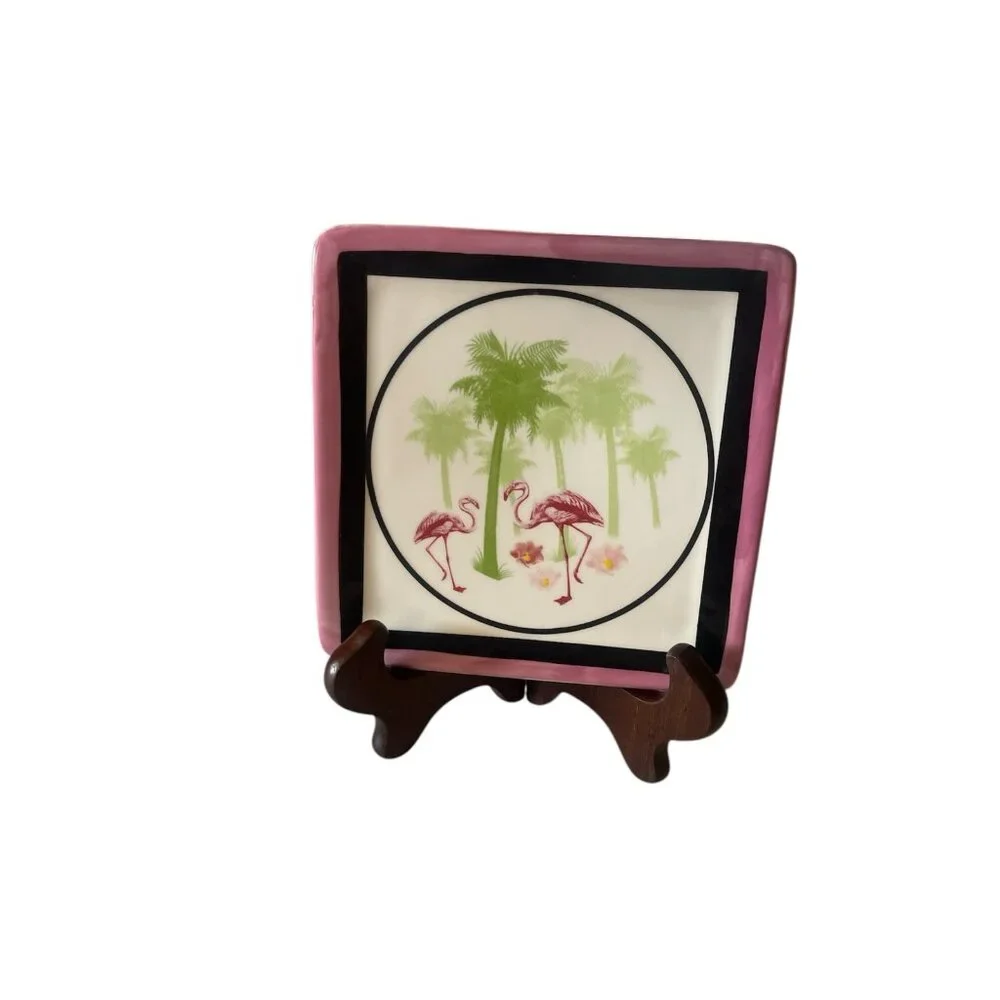 NWT Las Vegas Flamingo Ceramic Decorative Plaque.‎